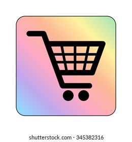 shopping basket - vector icon