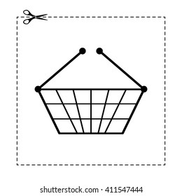 shopping basket vector icon