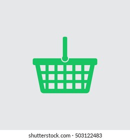 Shopping basket vector icon