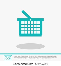 Shopping basket vector icon.