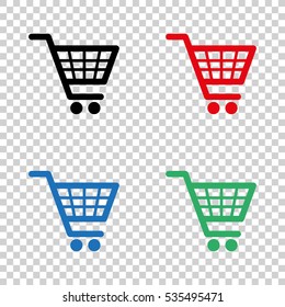shopping basket  - vector icon
