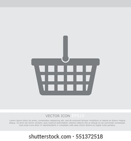 Shopping basket vector icon