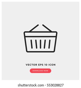 Shopping basket vector icon