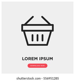 Shopping basket vector icon