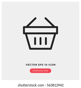 Shopping basket vector icon