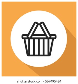 Shopping basket vector icon