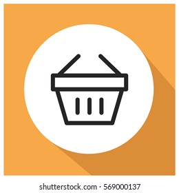 Shopping basket vector icon
