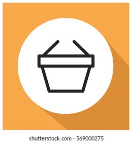 Shopping basket vector icon