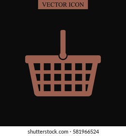 Shopping basket vector icon