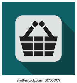 Shopping basket vector icon