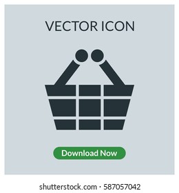 Shopping basket vector icon