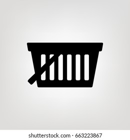 Shopping basket vector icon.