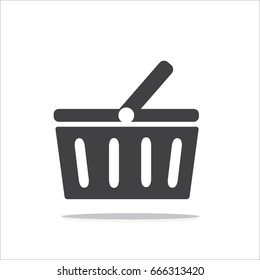 Shopping basket vector icon.