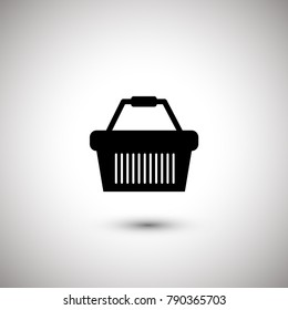 Shopping basket vector icon