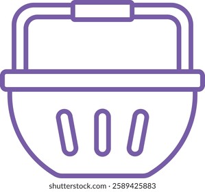 Shopping Basket vector icon. Can be used for printing, mobile and web applications.