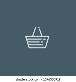 Shopping Basket vector icon. Shopping Basket concept stroke symbol design. Thin graphic elements vector illustration, outline pattern for your web site design, logo, UI. EPS 10.