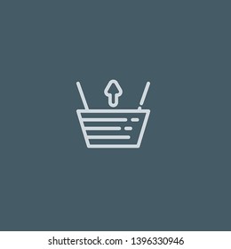 Shopping Basket vector icon. Shopping Basket concept stroke symbol design. Thin graphic elements vector illustration, outline pattern for your web site design, logo, UI. EPS 10.