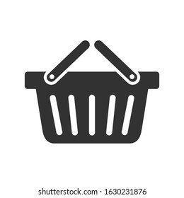 Shopping basket vector icon. Editable symbol illustration.