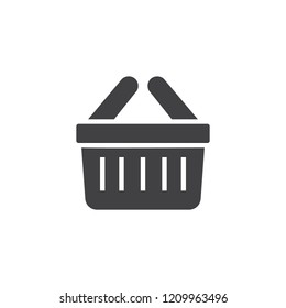 Shopping basket vector icon. filled flat sign for mobile concept and web design. Online shop simple solid icon. Symbol, logo illustration. Pixel perfect vector graphics