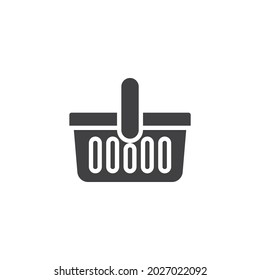 Shopping basket vector icon. filled flat sign for mobile concept and web design. Market basket glyph icon. Symbol, logo illustration. Vector graphics