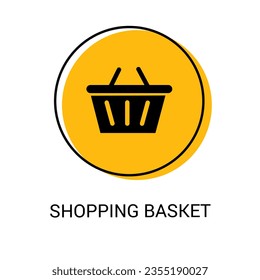 Shopping basket vector. Shopping basket icon illustration on white background. Stock vector.