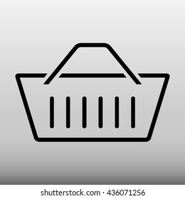 Shopping Basket Vector Icon Illustration