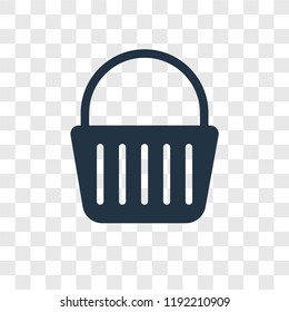 Shopping basket vector icon isolated on transparent background, Shopping basket transparency logo concept