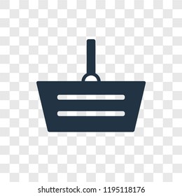 Shopping Basket vector icon isolated on transparent background, Shopping Basket transparency logo concept