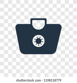 Shopping basket vector icon isolated on transparent background, Shopping basket transparency logo concept