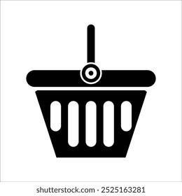 Plantilla de la línea del icono del Vector de la cesta de la compra
