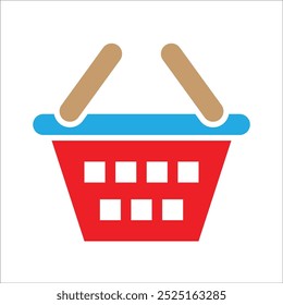 Plantilla de la línea del icono del Vector de la cesta de la compra