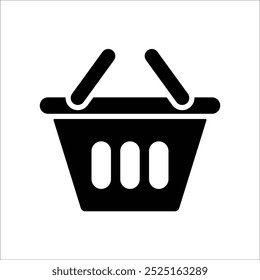 shopping basket vector icon line template