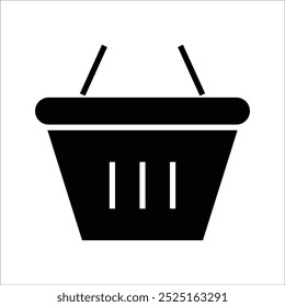 shopping basket vector icon line template