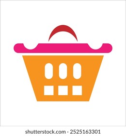 Plantilla de la línea del icono del Vector de la cesta de la compra