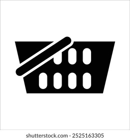 shopping basket vector icon line template