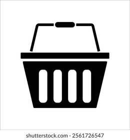 shopping basket vector icon line template
