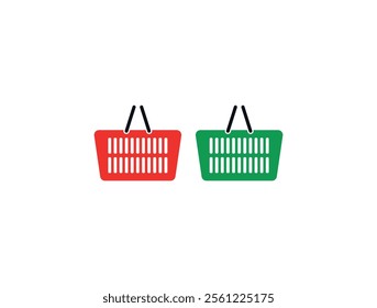 Shopping Basket Vector Icon. Modern and Minimalistic Design for E-commerce, Online Store, and Digital Shopping Platforms - Simple, Clear, and Easily Recognizable Graphic Symbol for Cart Representation