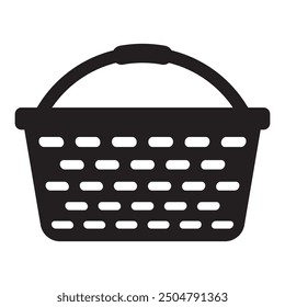 Shopping basket vector icon set collection. Shopping basket Outline flat icon. Vector illustration. EPS 10.