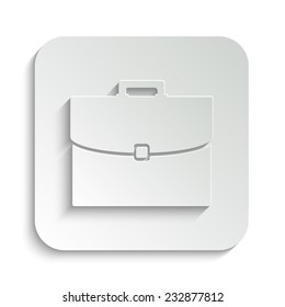 shopping basket - vector icon with shadow on a grey button