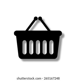  shopping basket  - vector icon with shadow