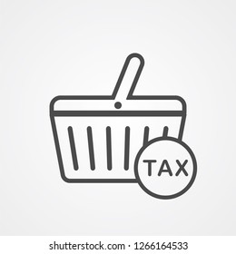 Shopping basket vector icon sign symbol