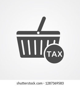 Shopping basket vector icon sign symbol