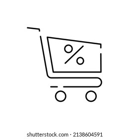 Shopping, basket vector icon. Simple element illustration from UI concept. Shopping, basket vector icon. Finance or economy concept vector illustration. Interest