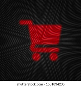 Shopping, basket vector icon. Traffic light, retro style. Shopping, basket vector icon. Finance concept vector illustration 