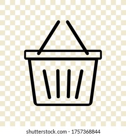 Shopping basket vector icon in trendy flat style.Basket flat vector icon