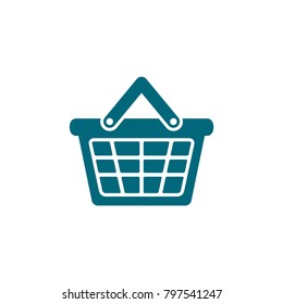 shopping basket vector icon, shopping basket in trendy flat style 