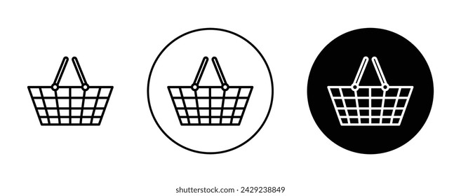 Warenkorb Vektor Illustration Set. Cart Full Choices Sign Geeignet für Apps und Websites UI Design.