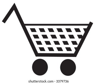 Shopping basket (vector illustration or web icon)