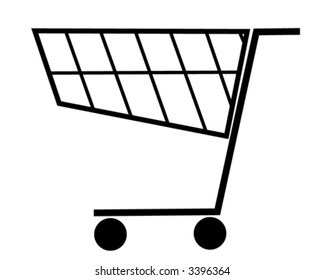 Shopping basket (vector illustration or web icon)