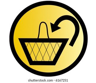Shopping basket (vector illustration or web icon)
